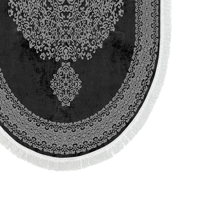 Mijölnir Juego de Alfombras de Baño Blanco y Negro